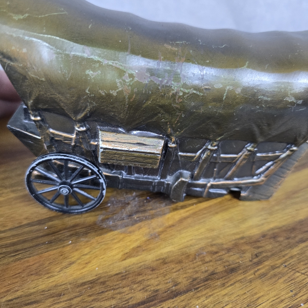 Vintage Covered Wagon Figurine Cast 1970's - Picture 4 of 8